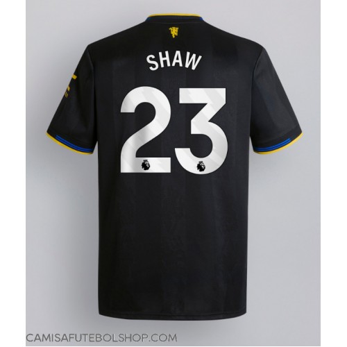 Camisa de time de futebol Manchester United Luke Shaw #23 Replicas 3º Equipamento 2025-26 Manga Curta Camisa de time de futebol Manchester United Luke Shaw #23 Replicas 3º Equipamento 2025-26 Manga Curta